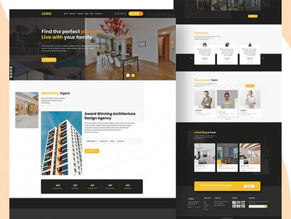 Real Estate Website Template Design