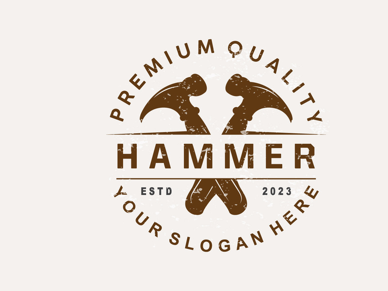 Hammer Logo, Builder Tools Inspiration Design