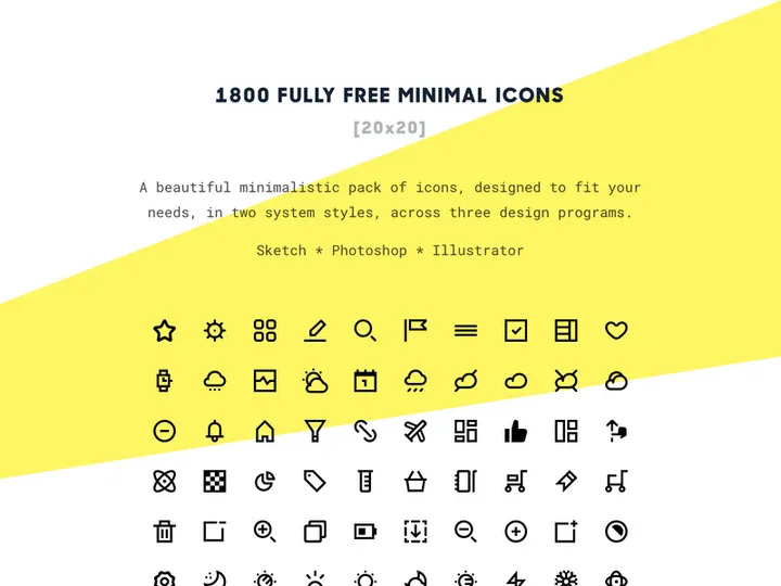 1800 Free Minimal Icons