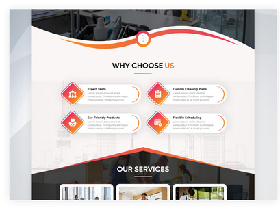 Professional Commercial Cleaning Service UI Kit