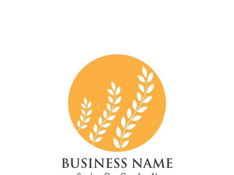 Agriculture wheat logo and symbol vector