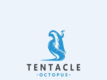 Octopus tentacle logo image design ocean animal vintage illustration preview picture