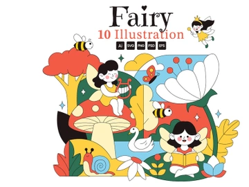 10 Beautiful Flying Fairy Illustration preview picture