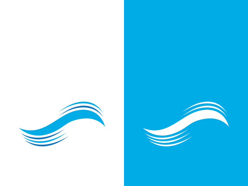 Wave beach vector illustration design logo