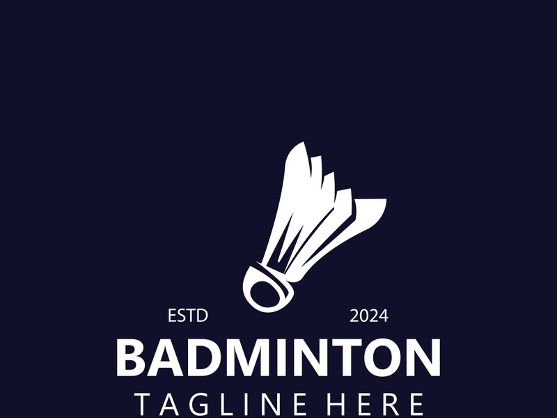 Badminton Shuttlecock logo icon design for Sport Badminton Championship club competition