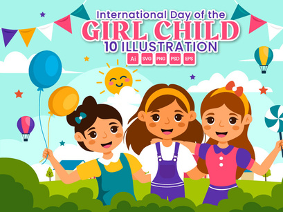 10 International Day of the Girl Child Illustration