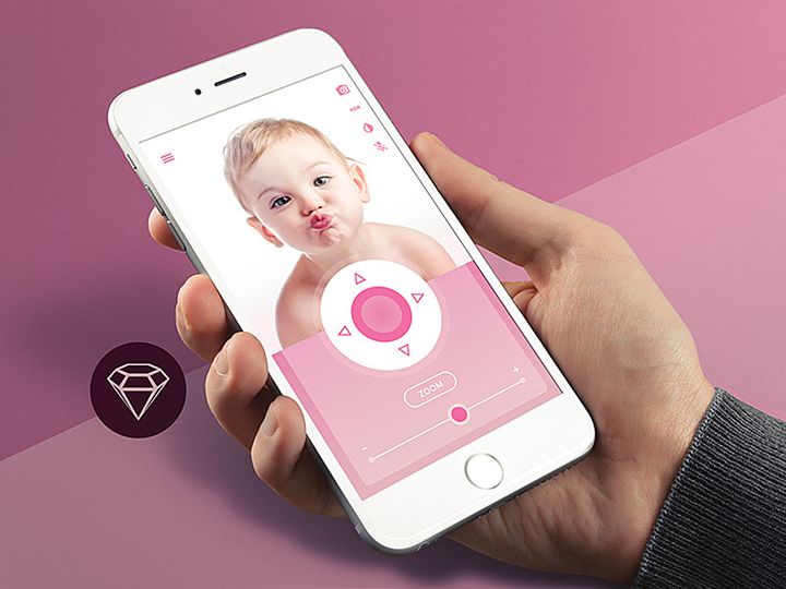 Baby Monitor - UI/UX SketchApp Challenge