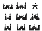 Castle vector illustration icon