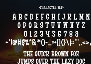 Camping Sticker - Vintage Slab Serif Font