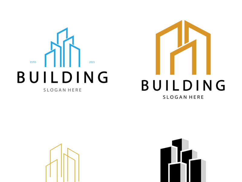 Building logo vector illustration design,Real Estate logo template, Logo symbol icon