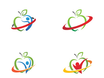 Healthy apple vector icon preview picture