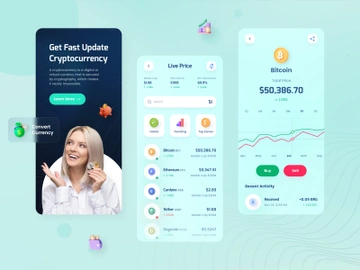 Cryptocurrency Mobile App Design preview picture