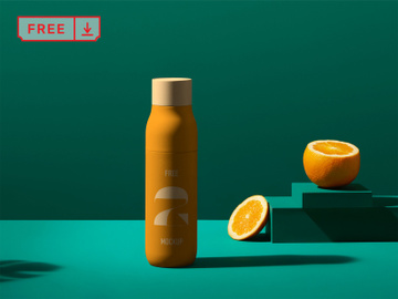 Juice Bottle PSD Mockup preview picture