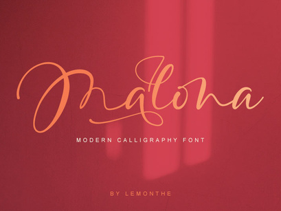 Malona - Modern Calligraphy Font