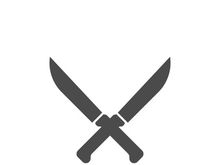 Knife logo icon template and symbol vector design illustration