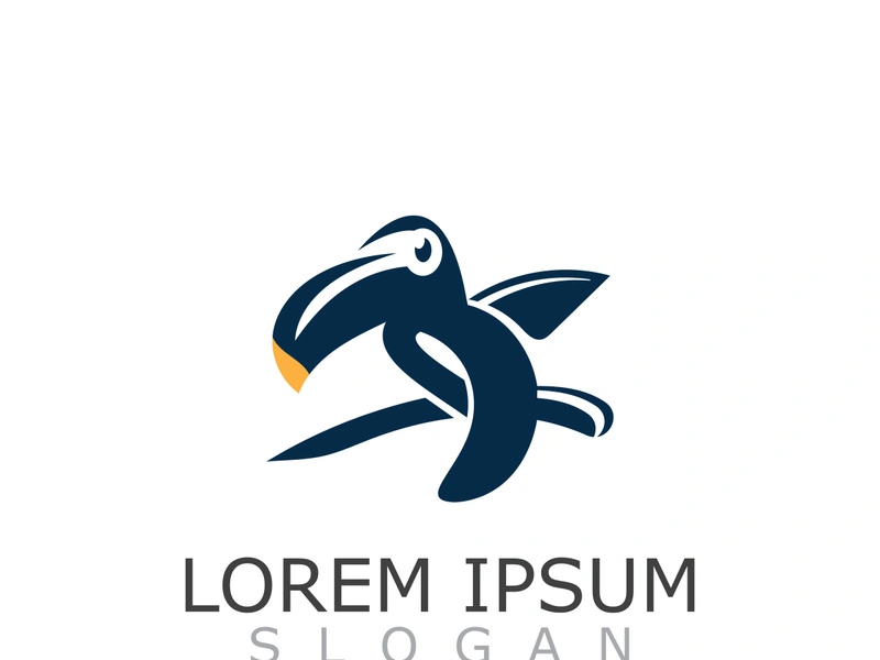 Toucan simple logo design image bird vector illustration