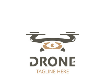 Drone aerial with camera vector template icon. logo photography drone vector. quadcopter flat style illustration preview picture