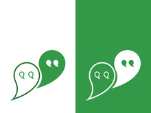 Speech bubble icon logo template vector illustration