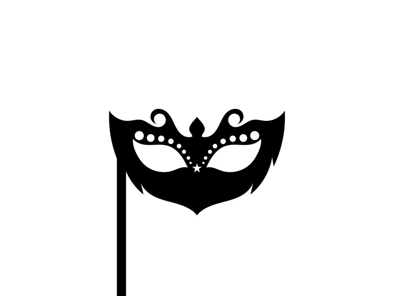 Masquerade Carnival Mask Icon and symbol vector