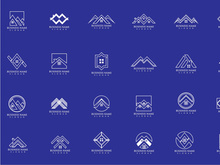Home building outline logo set