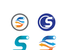 S letter creative icon logo design elegant vector illustration