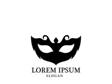 Masquerade Carnival Mask Icon and symbol vector