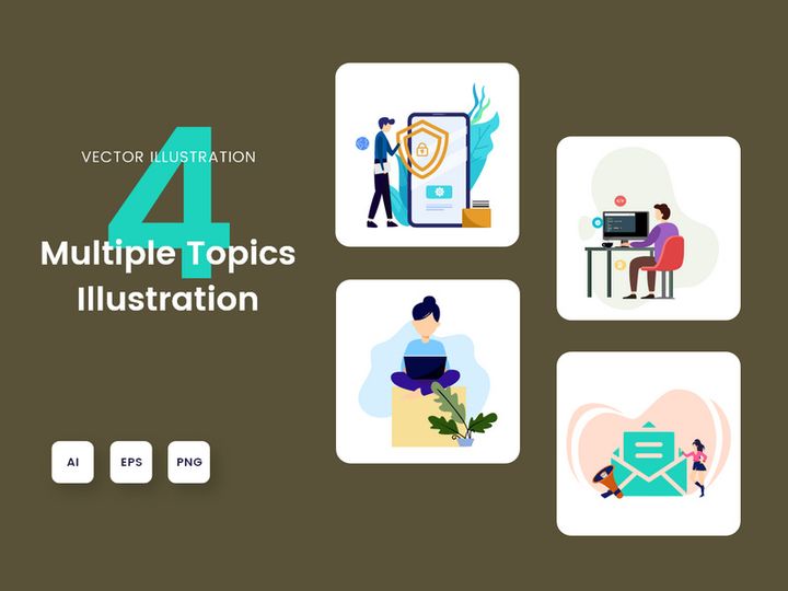 Multiple topics illustration M8