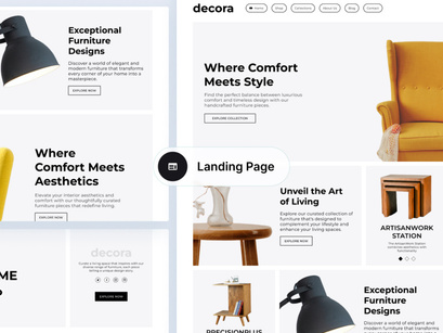 Decora | Furniture Landing Page UI Kit