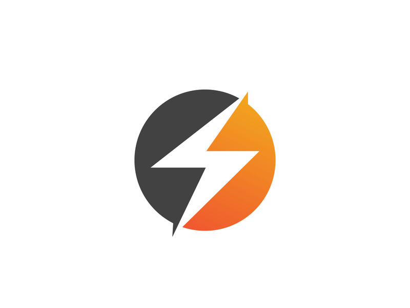 Strom Thunderbolt Template vector icon illustration design