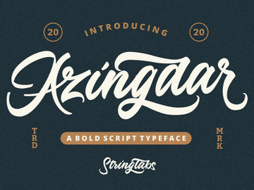 Azingdar - Retro Bold Script Font preview picture