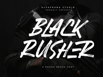 Black Rusher - Brush Font preview picture