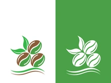 Coffee bean icon vector illustration template