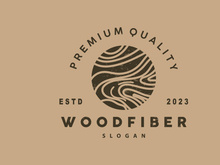 Wood Logo, Wood Fiber Bark Layer Vector