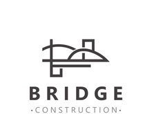 Minimalist Bridge logo suitable for building and construction workers vector design