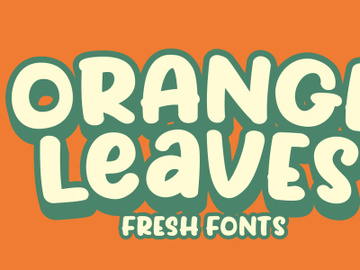 Orange Leaves - Fresh Fonts preview picture