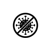 Coronavirus covid-19 prohibition sign flat vector