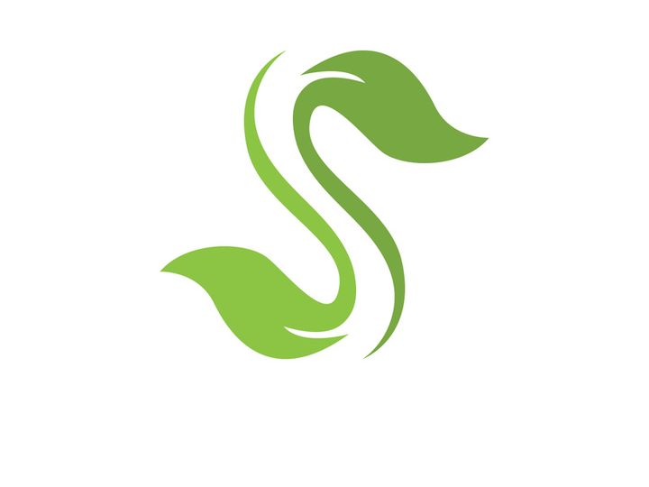 Vegan leaf green eco logo nature