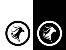 Goat logo template vector icon illustration design