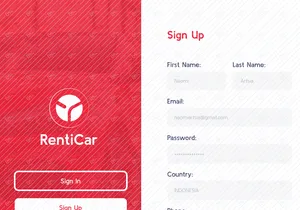Renticar Sign in/Sign up Via OTP
