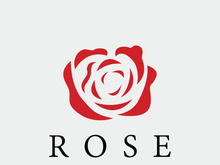 Creative rose flower logo design