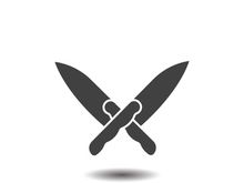 Knife logo icon template and symbol vector design illustration