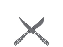 Knife logo icon template and symbol vector design illustration
