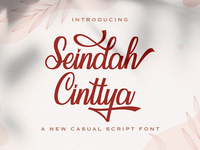 Seindah Cinttya - Casual Script Font
