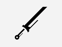 Crossed swords vector icon illustration