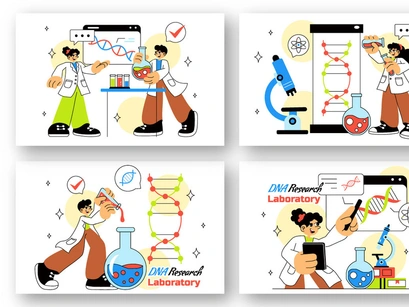 10 DNA Research Laboratory Illustration