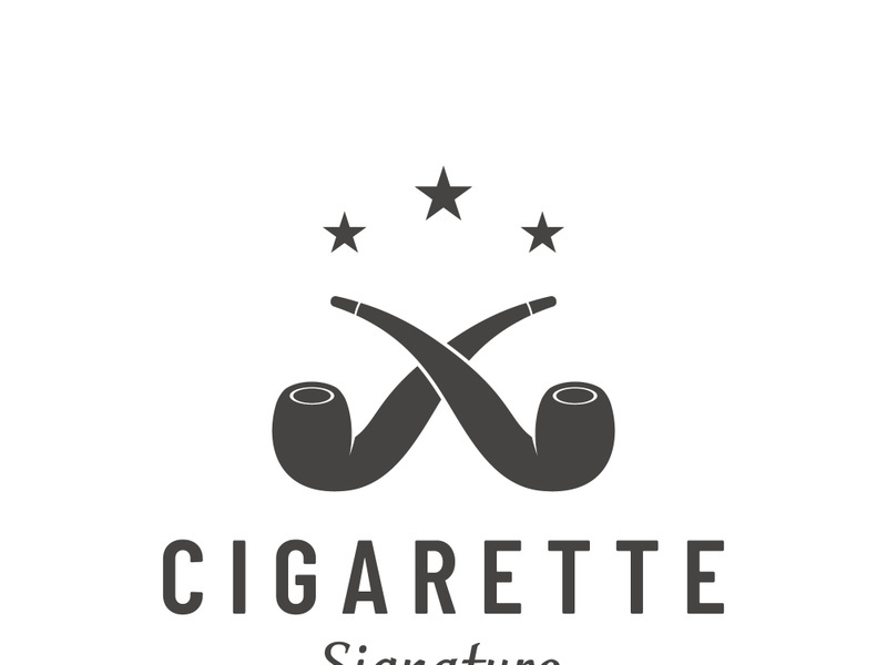 Smoking pipe vintage logo