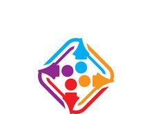 Community logo business template and icon people vector