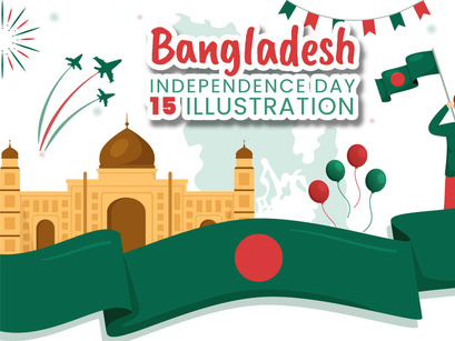 15 Happy Independence Bangladesh Day Illustration