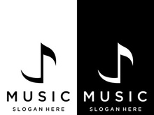 Creative musical note logo abstract design for vocal , music , course, choir, singer , education , concert.