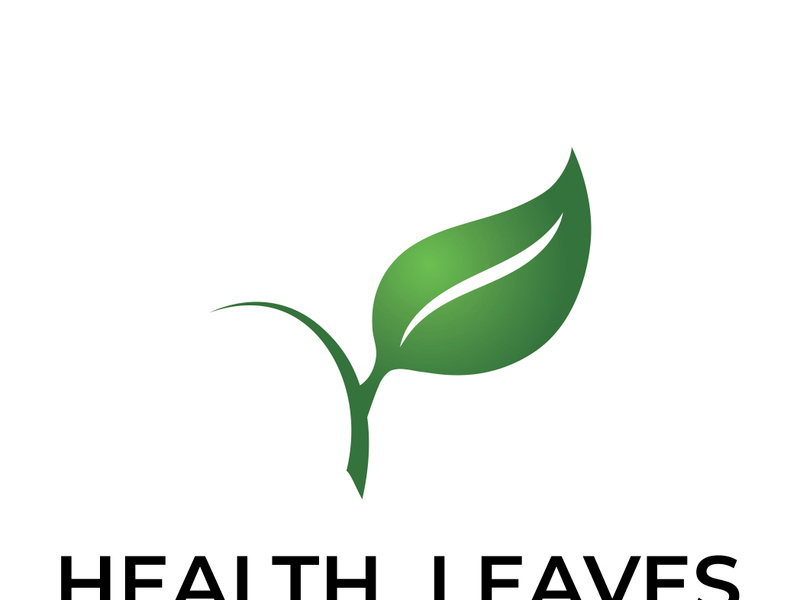 Green leaf logo design vector illustration
